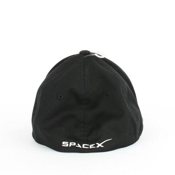 SpaceX Flexfit Black Baseball Cap S/M - Picture 3 of 5